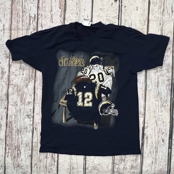 Vintage 90s San Diego Chargers NFL Football Sports Crewneck Tee tshirt - Picture 1 of 4